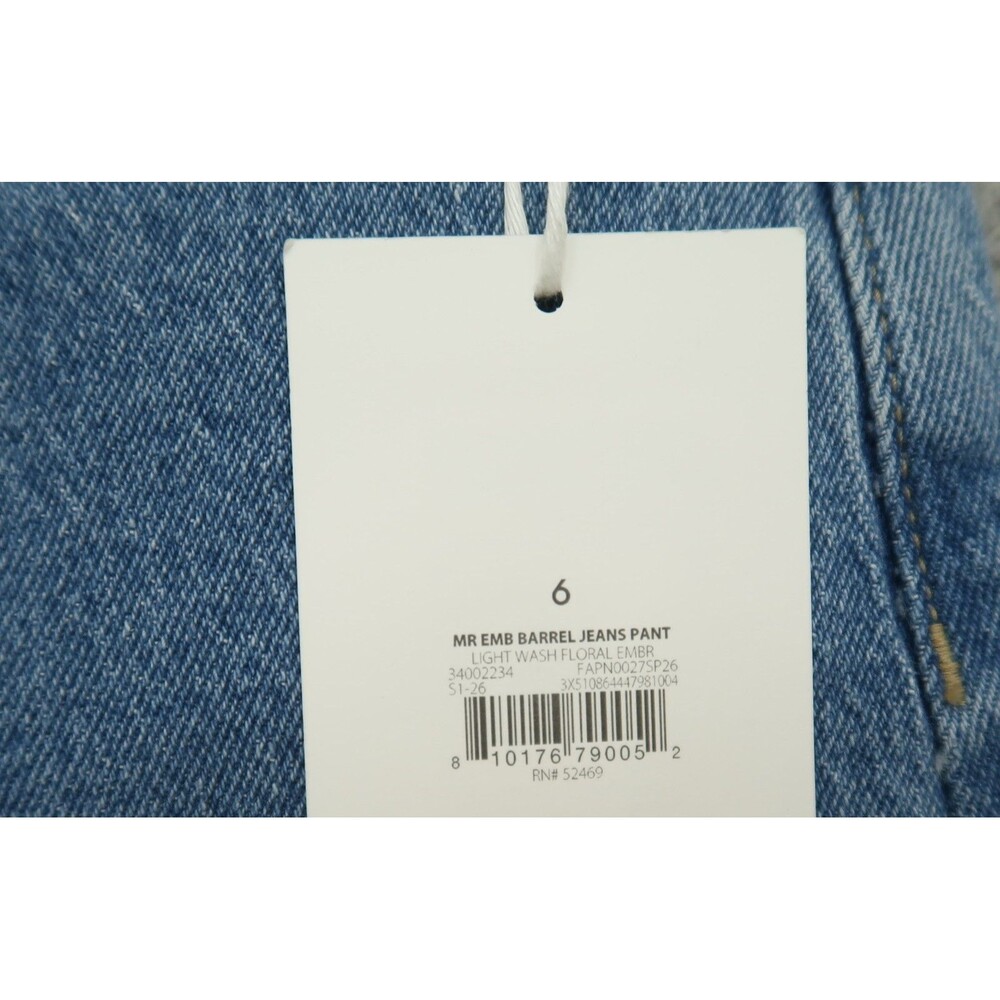 Free Assembly Jeans Women's Size 6 High-Rise Barrel Denim Pants 26" Inseam NWT - Picture 11 of 16